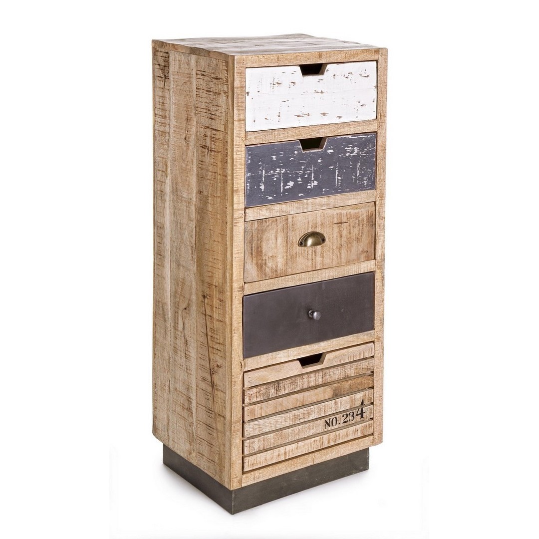 foto del prodotto cassettiera stile industrial 5 cassetti tudor