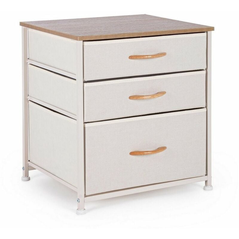 foto del prodotto cassettiera textile per interno, con 3 cassetti, 54.5 x 41.5 x 10 cm 3 cassetti 48x40x53h cm