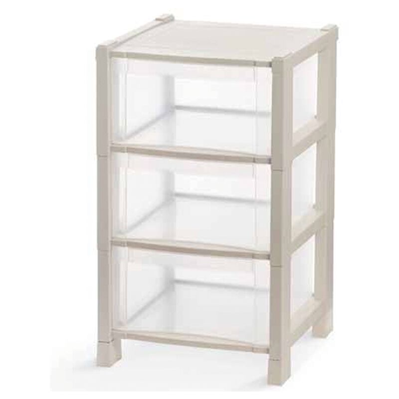 foto del prodotto cassettiera tower 3 cassetti sabbia 38x38x59 cm