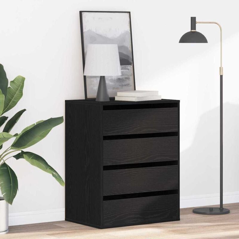 foto del prodotto cassettiera vidaxl nero rovere 60x41x76 cm legno ingegnerizzato