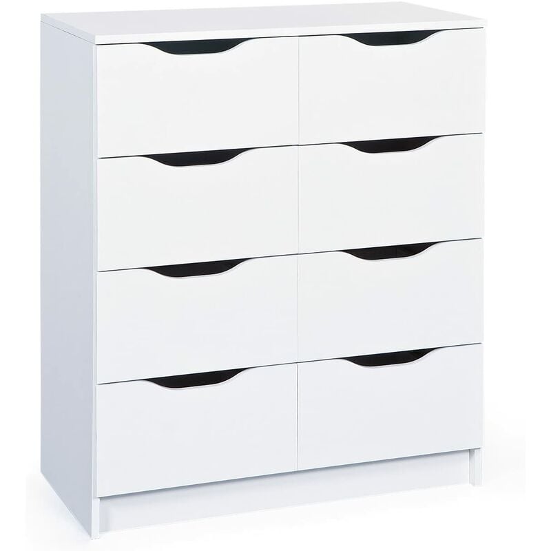 foto del prodotto cassettiera westphalen 8 cassetti 80x40x91h struttura in laminato verniciato bianco
