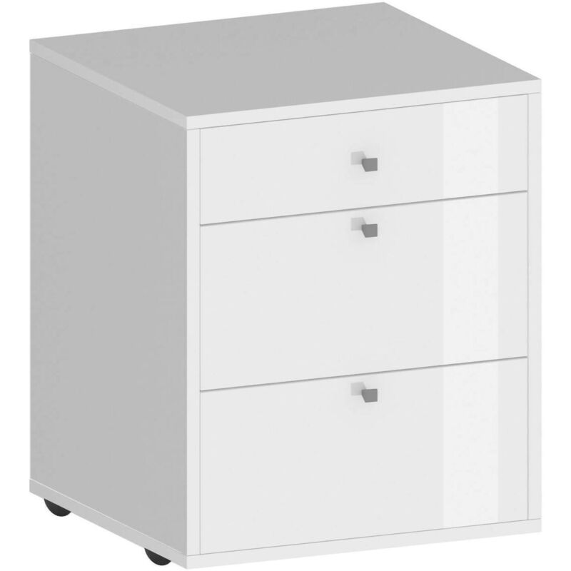 foto del prodotto cassettiera yorgos, cassettiera camera da letto , settimino con 3 cassetti, 47x45h61 cm, bianco, con imballo rinforzato dmora