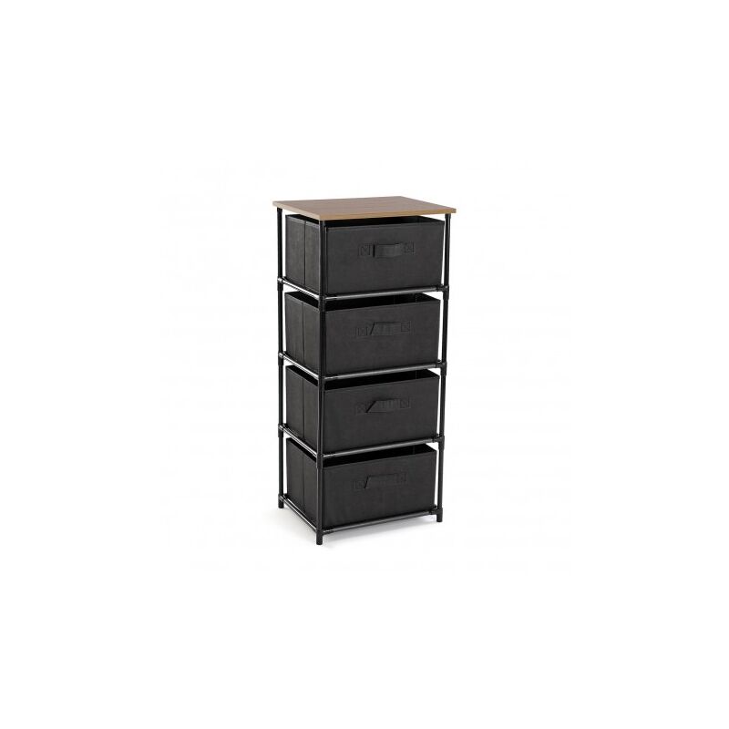 foto del prodotto cassettiere a 4 cassetti scomparti mobile organizer per bagno camera cameretta ripiano in legno multiuso perfetta per ogni ambiente della casa