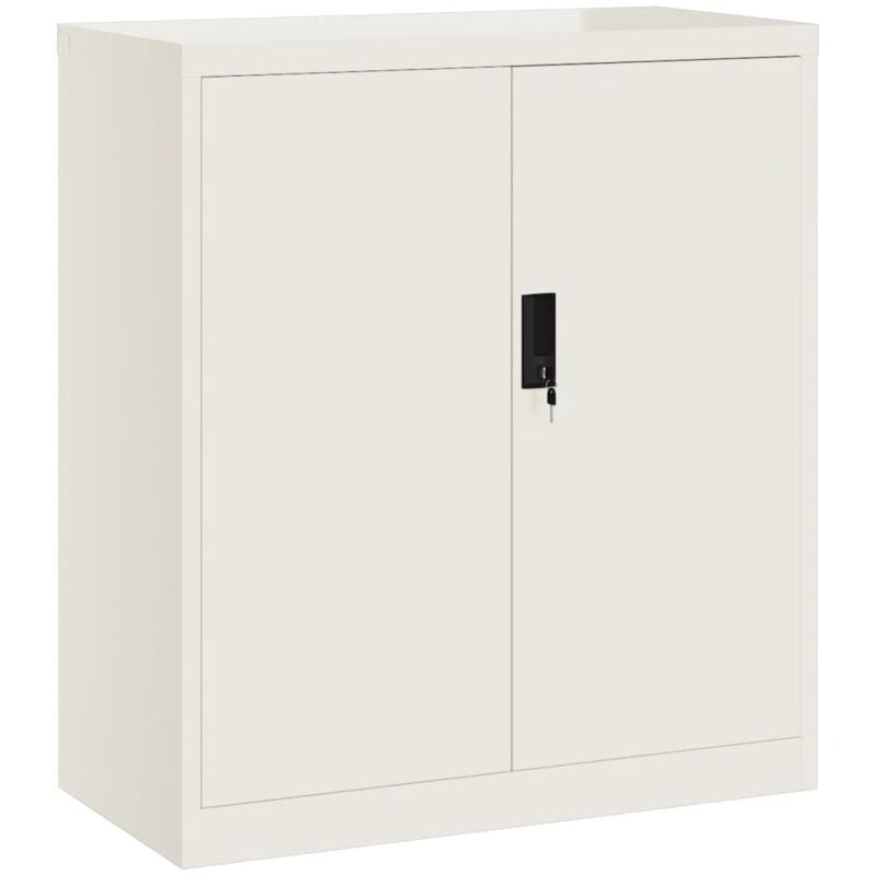 foto del prodotto cassettiere mobili da ufficio con serratura 79 x 40 x 90 cm in acciaio bianco dec024523