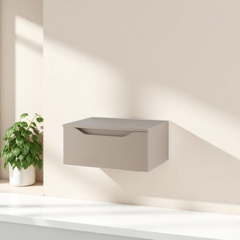 foto del prodotto cassetto bagno sospeso 60 cm giglio tortora opaco