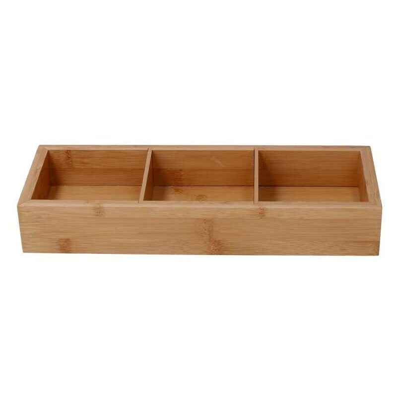 foto del prodotto cassetto bamb 3 scomparti naturale rettangolare cm 30,5x11h4,8