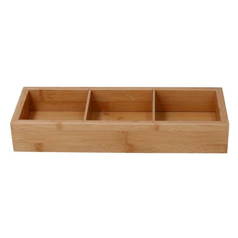 foto del prodotto cassetto bamb 3 scomparti naturale rettangolare cm 30