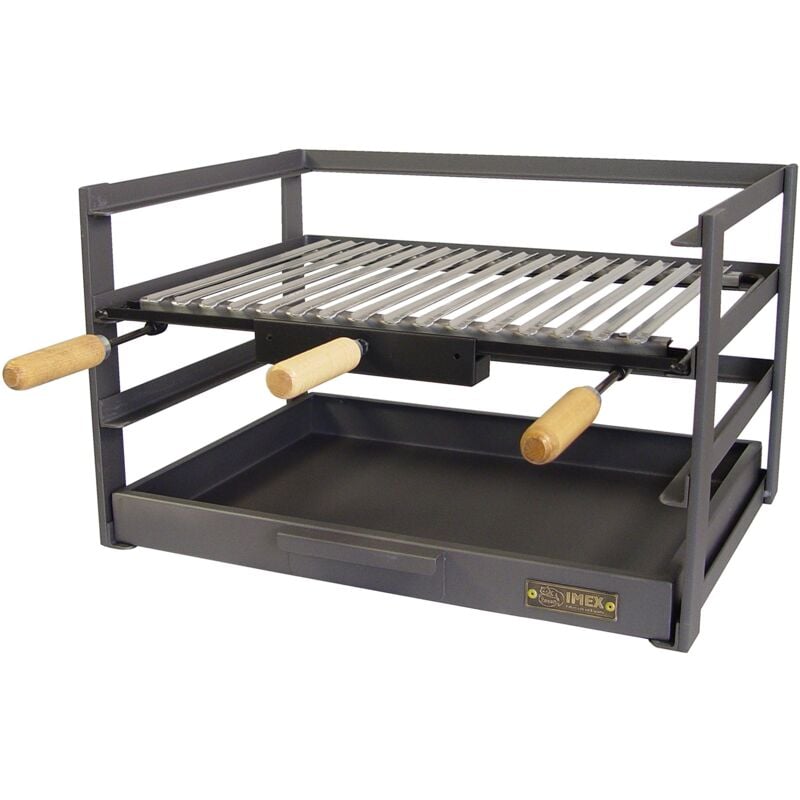foto del prodotto cassetto barbecue con griglia, nero, 72 x 41 x 35 cm, 71479.0 imex el zorro