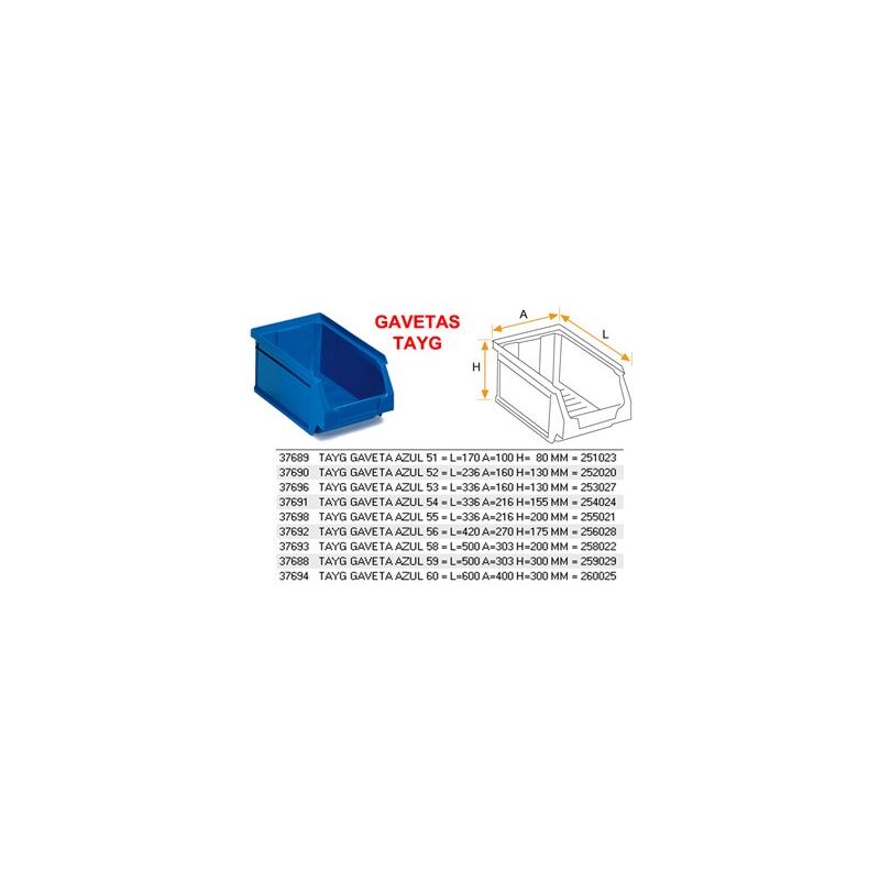 foto del prodotto cassetto blu tayg 51 l170 p100 h80 mm 251023