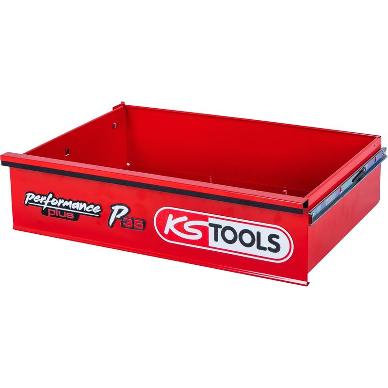 foto del prodotto cassetto con logo e guida a sfera per carrello portautensili p35, 568x398x145 mm