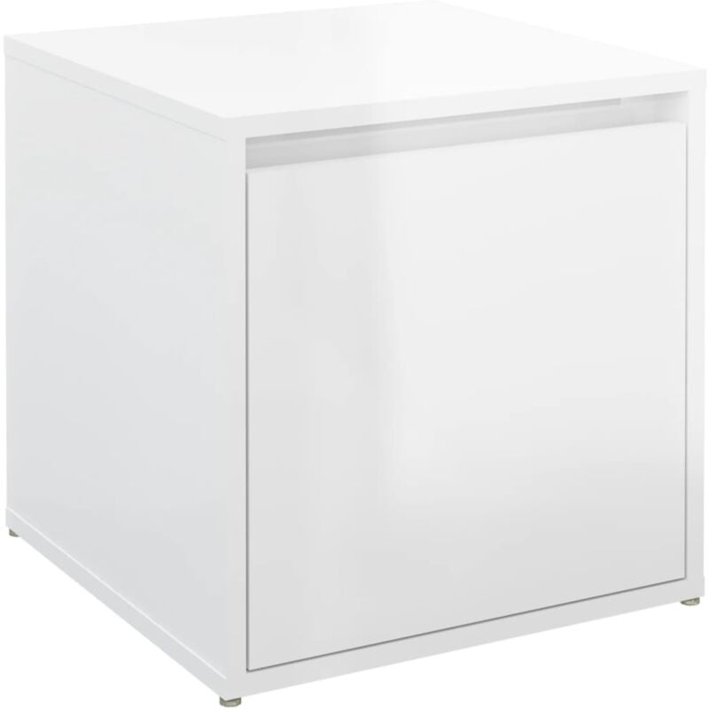 foto del prodotto cassetto contenitore bianco lucido 40,5x40x40 cm in legno vidaxl
