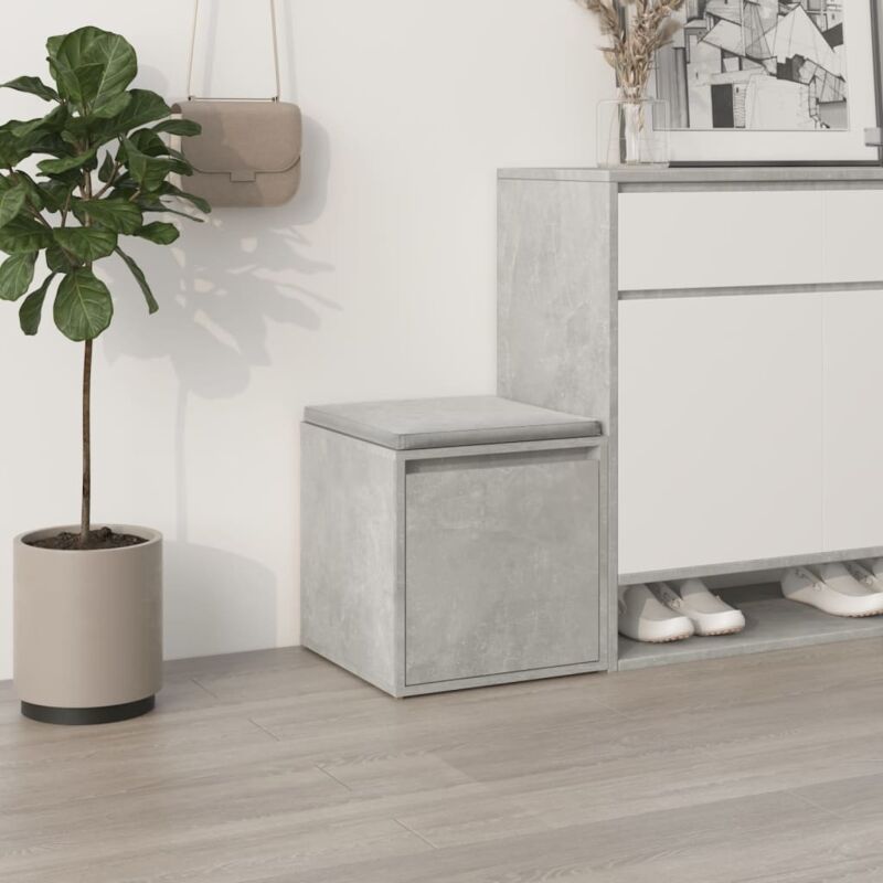 foto del prodotto cassetto contenitore grigio cemento 40,5x40x40 cm in legno
