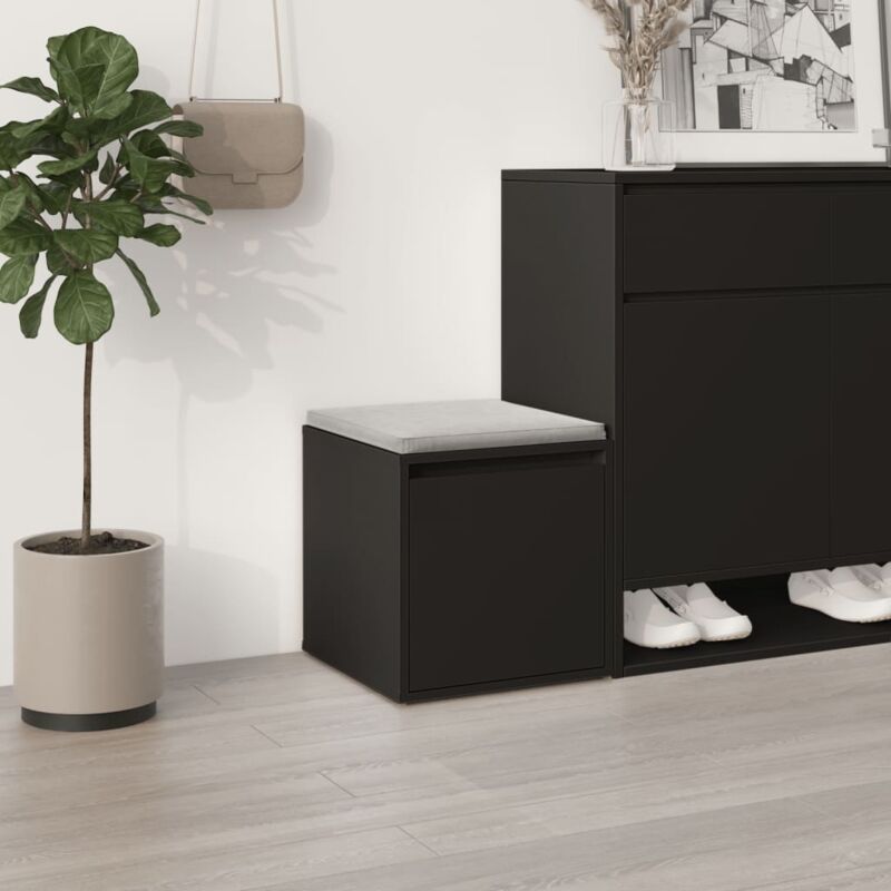 foto del prodotto cassetto contenitore nero 40,5x40x40 cm in legno multistrato vidaxl
