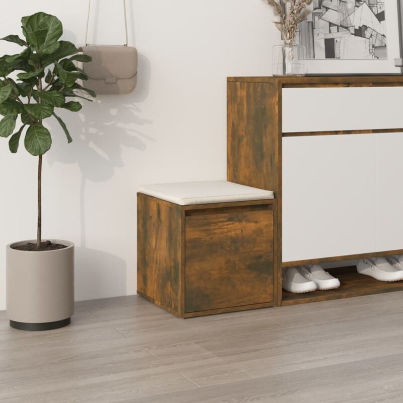 foto del prodotto cassetto contenitore rovere fumo 40,5x40x40cm legno multistrato