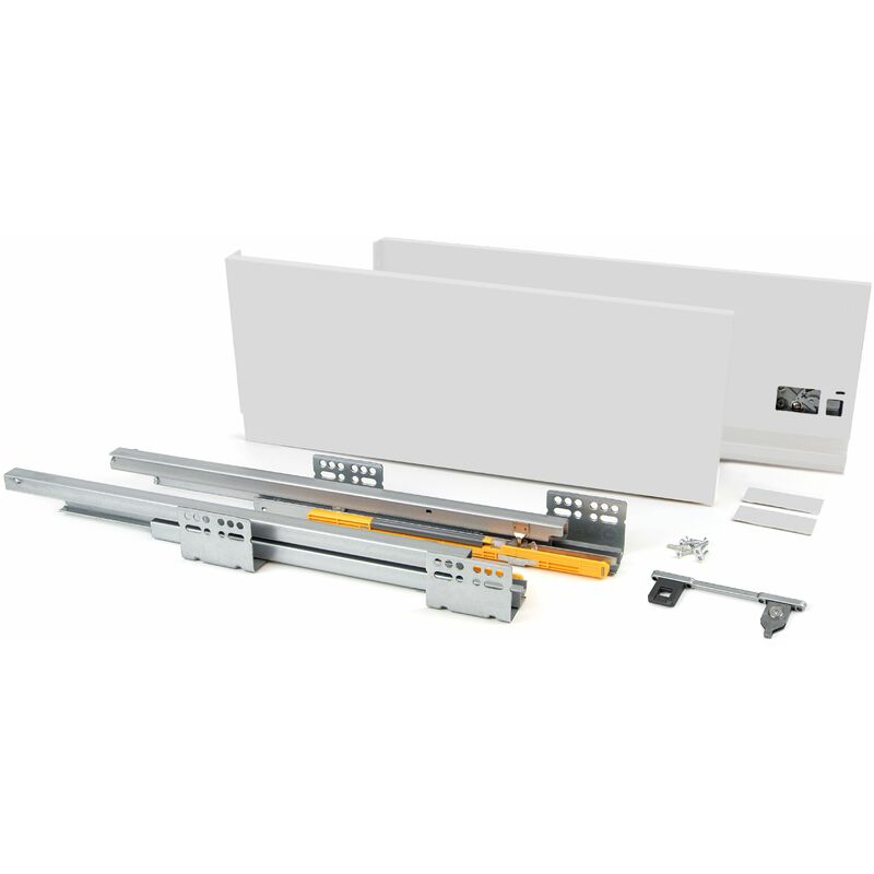 foto del prodotto cassetto esterno concept 30 kg h185 mm p 450 verniciato bianco acciaio emuca