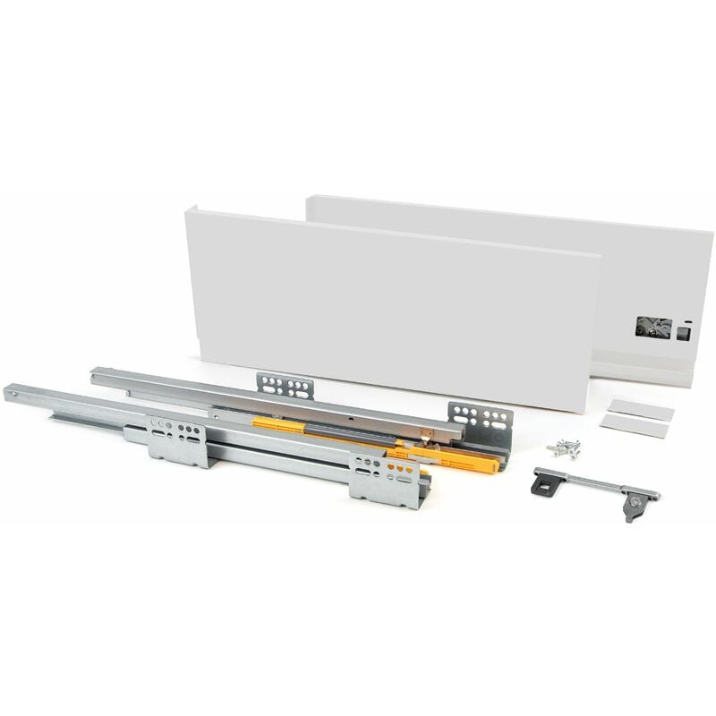 foto del prodotto cassetto esterno concept 30 kg h185 mm p 500 verniciato bianco acciaio emuca