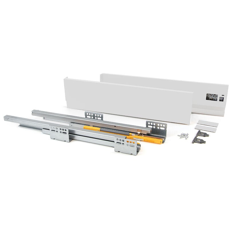 foto del prodotto cassetto esterno concept 30kg, altezza 138mm, profondit 350mm, acciaio, verniciato bianco emuca