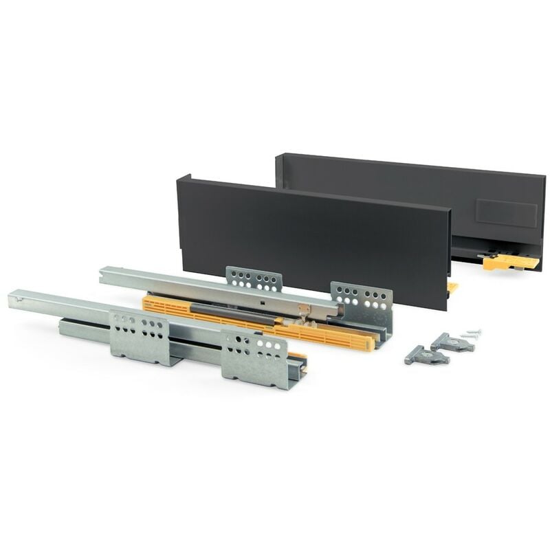 foto del prodotto cassetto esterno concept 30kg, altezza 185mm, profondità 350mm, acciaio, grigio antracite - emuca