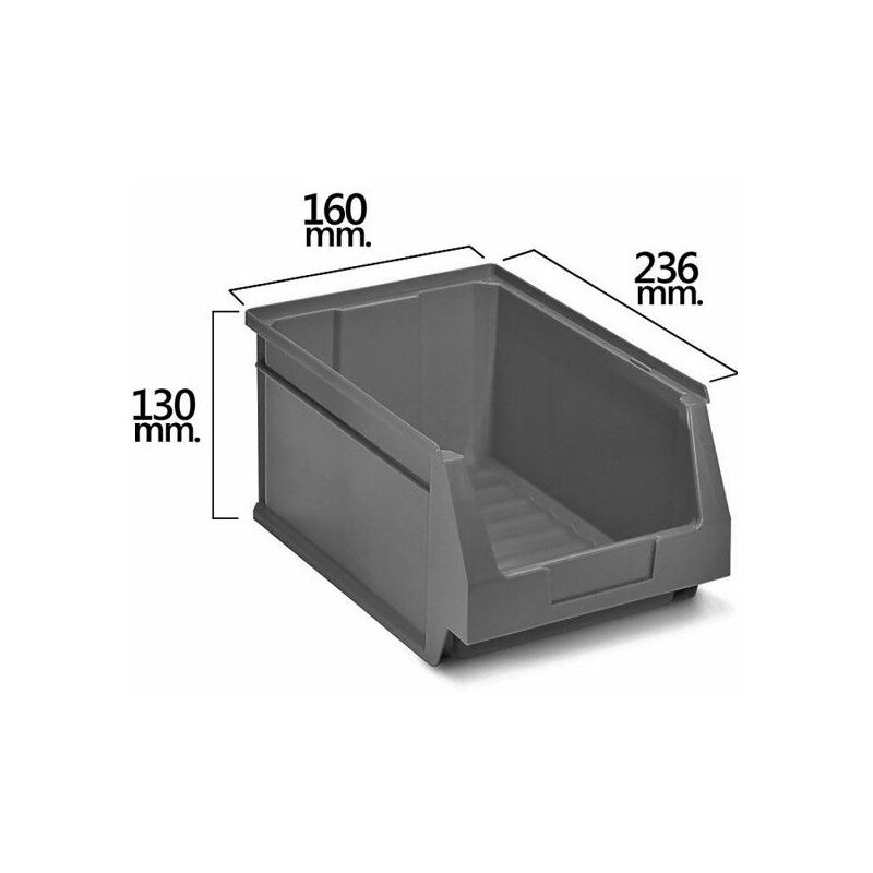 foto del prodotto cassetto impilabile grigio n 52 236x160x130 mm. 2 6 