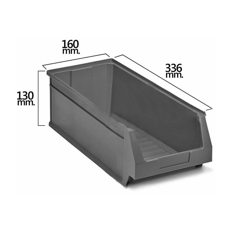 foto del prodotto cassetto impilabile grigio n 53 336x160x130 mm.