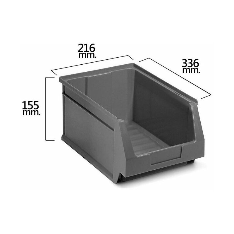 foto del prodotto cassetto impilabile grigio n 54 336x216x155 mm. 6 6 