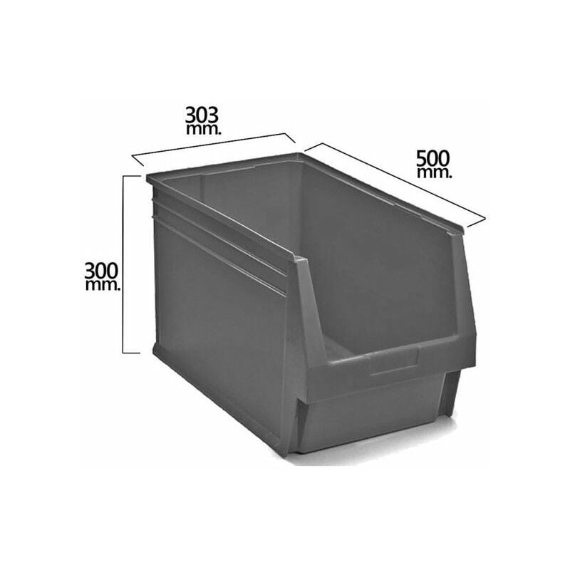 foto del prodotto cassetto impilabile grigio n 59 500x303x300 mm. 5 6 
