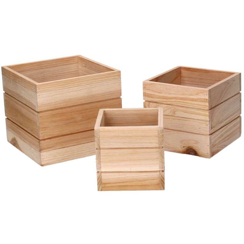 foto del prodotto cassetto legno 1 3 naturale quadro cm 15