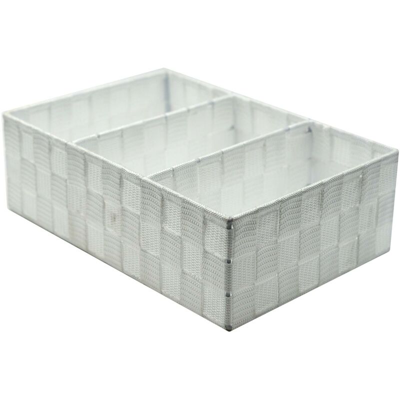 foto del prodotto cassetto poliestere bianco 3 scomparti cm 31x21h10