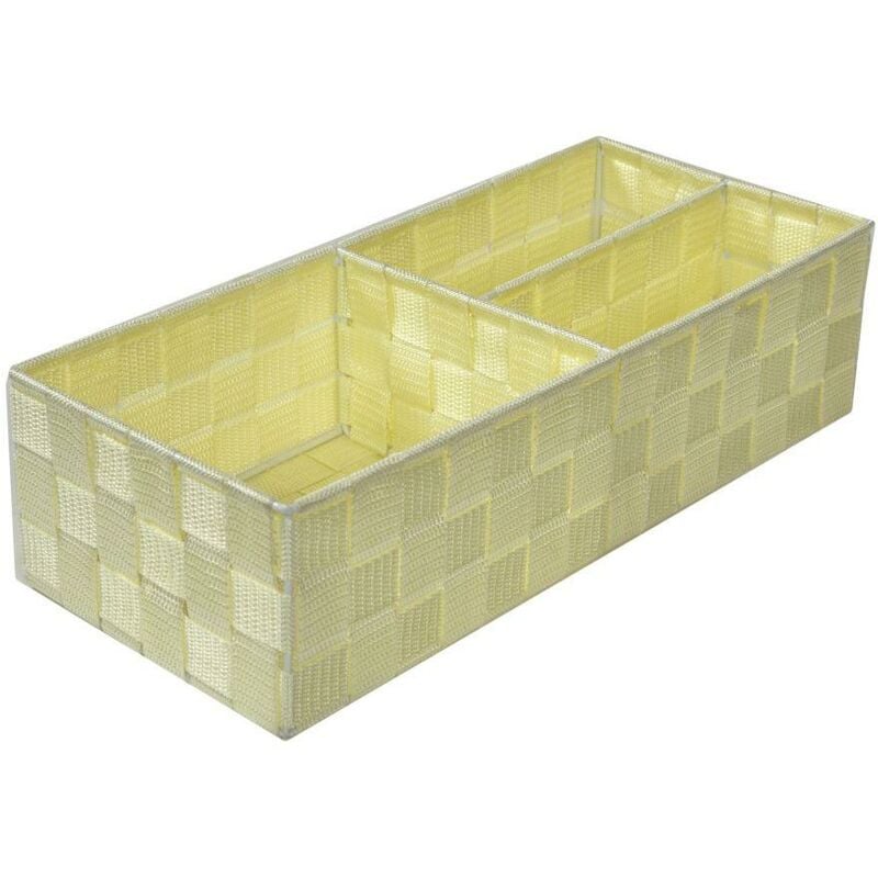 foto del prodotto cassetto poliestere crema 3 scomparti cm 37x17h10