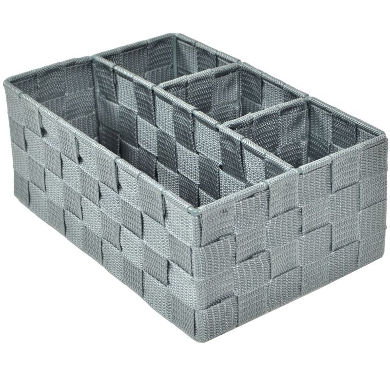 foto del prodotto cassetto poliestere grigio c 4 scomparti cm 26x17h10