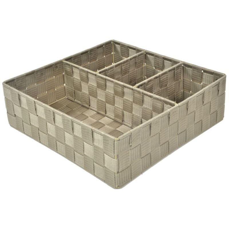 foto del prodotto cassetto poliestere tortora quadro cm 32x32h10