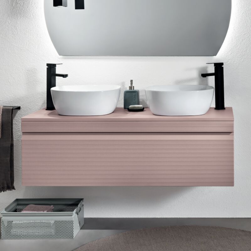 foto del prodotto cassetto porta lavabo in pvc 120 cm sospeso da bagno rio rosa polvere