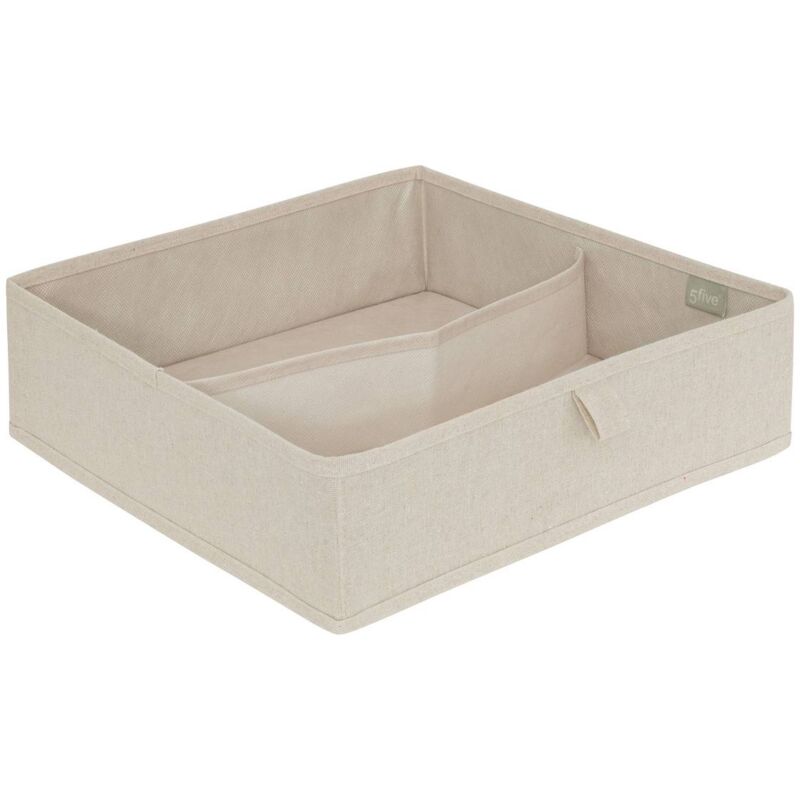foto del prodotto cassetto portaoggetti groomy 2 scomparti beige 36x36cm 5five
