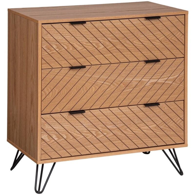 foto del prodotto cassettone a 3 cassetti in legno e metallo naomi atmosphera cr ateur d int rieur