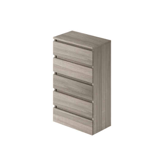 foto del prodotto cassettone olmo in legno nobilitato con 5 cassetti h.127x75x40 cm