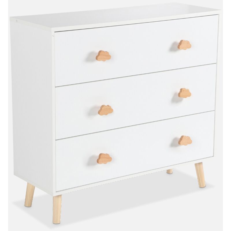 foto del prodotto cassettone per bambini, 3 cassetti