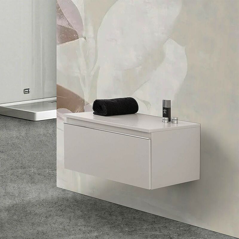 foto del prodotto cassettone sospeso bagno 60 cm grigio perla opaco iside