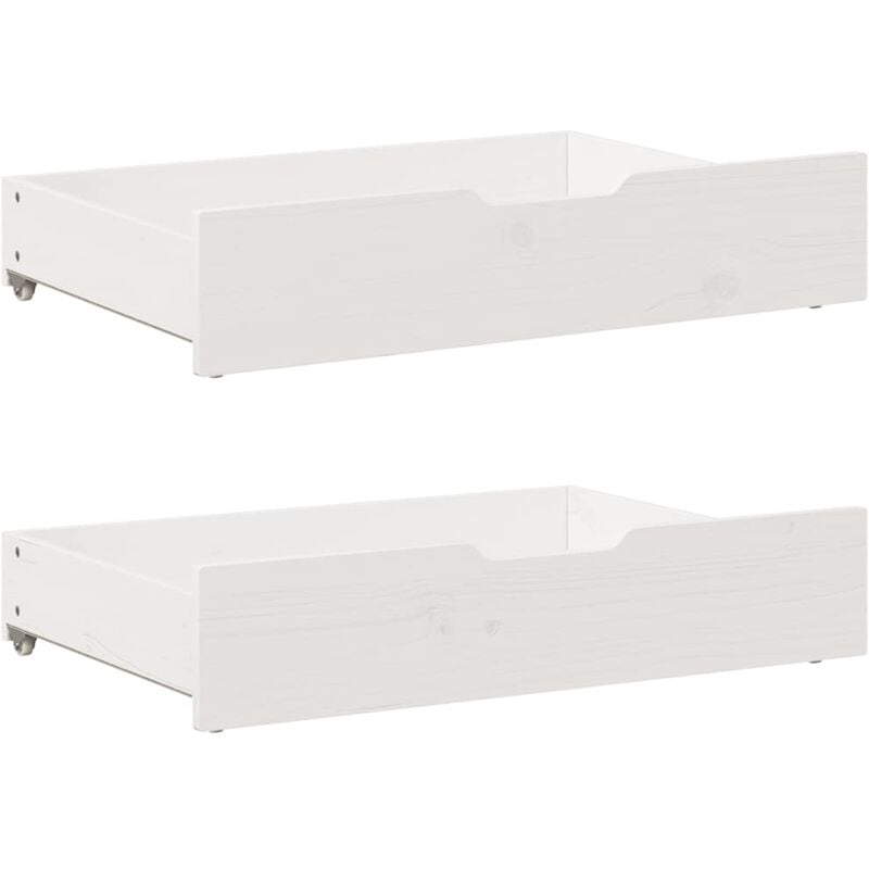 foto del prodotto cassettoni da letto 2 pz bianchi 80x55x17 cm in legno di pino vidaxl