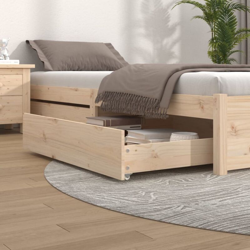 foto del prodotto cassettoni da letto 2 pz in legno massello di pino vidaxl