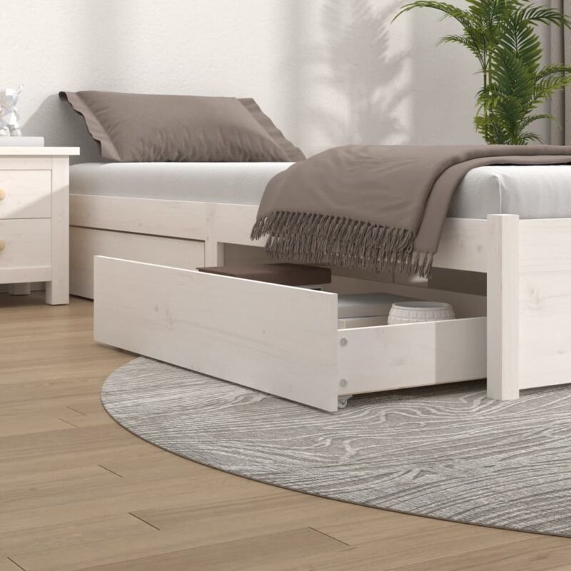 foto del prodotto cassettoni da letto 4 pz in legno massello di pino bianco vidaxl