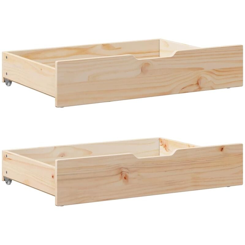 immagine 0 del prodotto cassettoni da letto con ruote 2 pz 85x55x17 cm in legno di pino vidaxl