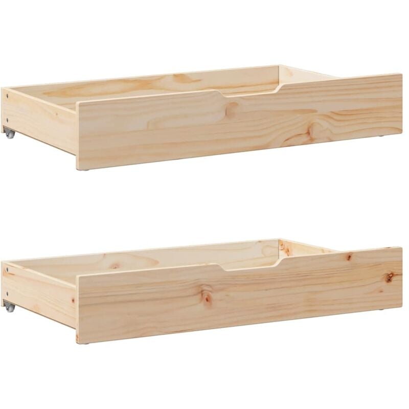 foto del prodotto cassettoni letto con ruote 2 pz 90x55x16 cm legno massello pino vidaxl