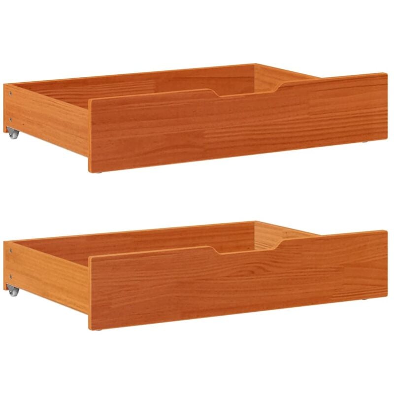foto del prodotto cassettoni per letto 2pz marrone cera 80x55x17 cm legno di pino vidaxl