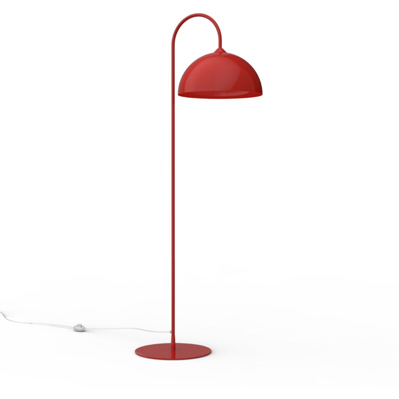 foto del prodotto cassis arco piantana, 1xe27, max 42w, metallo, rosso lucido, d40cm h170cm lumicom