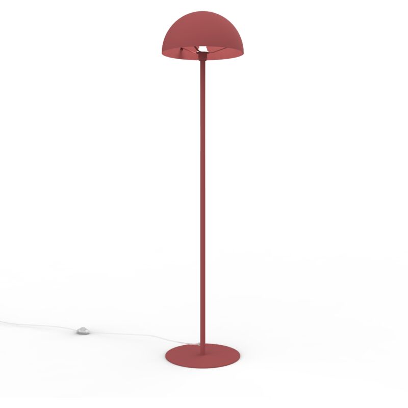 foto del prodotto cassis piantana, 1xe27, max 42w, metallo, cowhide red, d40cm h160cm - lumicom