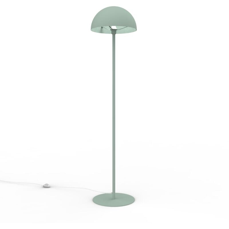 foto del prodotto cassis piantana, 1xe27, max 42w, metallo, iceberg green, d40cm h160cm - lumicom