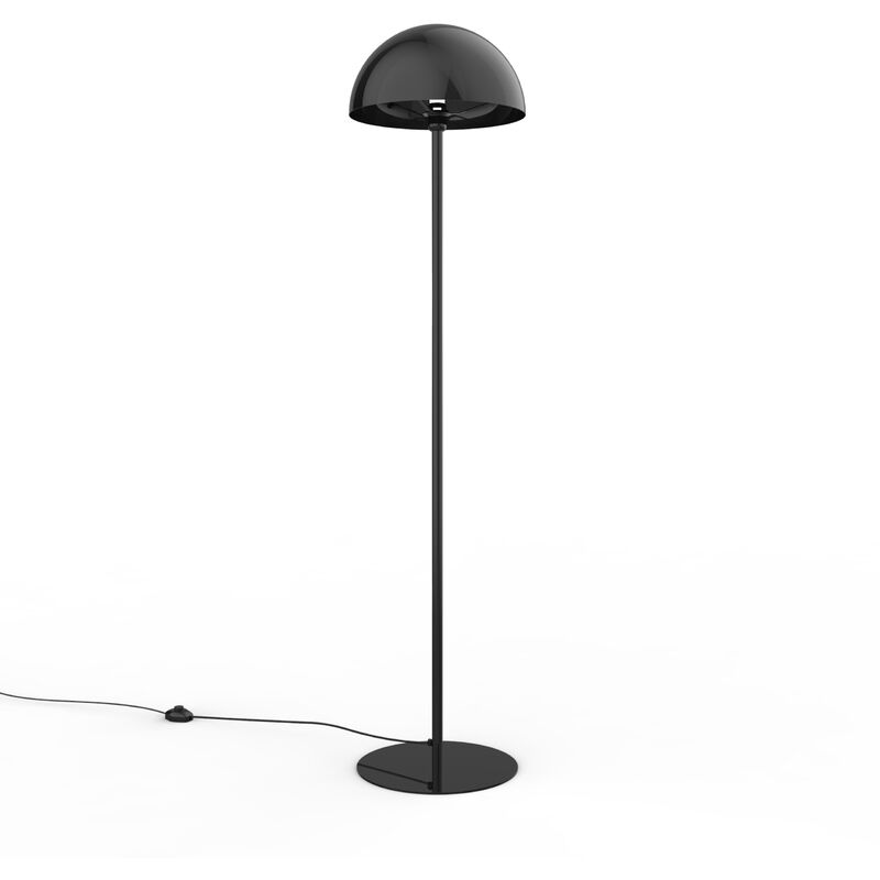 foto del prodotto cassis piantana, 1xe27, max 42w, metallo, matt black, d40cm h160cm lumicom
