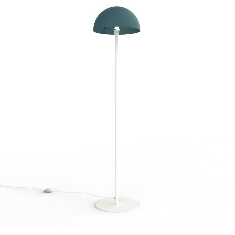 foto del prodotto cassis piantana, 1xe27, max 42w, metallo, mediterranean blue traffic white, d40cm h160cm - lumicom