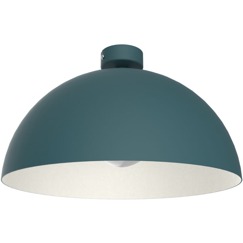 foto del prodotto cassis plafoniera, 1xe27, max 42w, metallo, blu mediterraneo bianco, d40cm lumicom