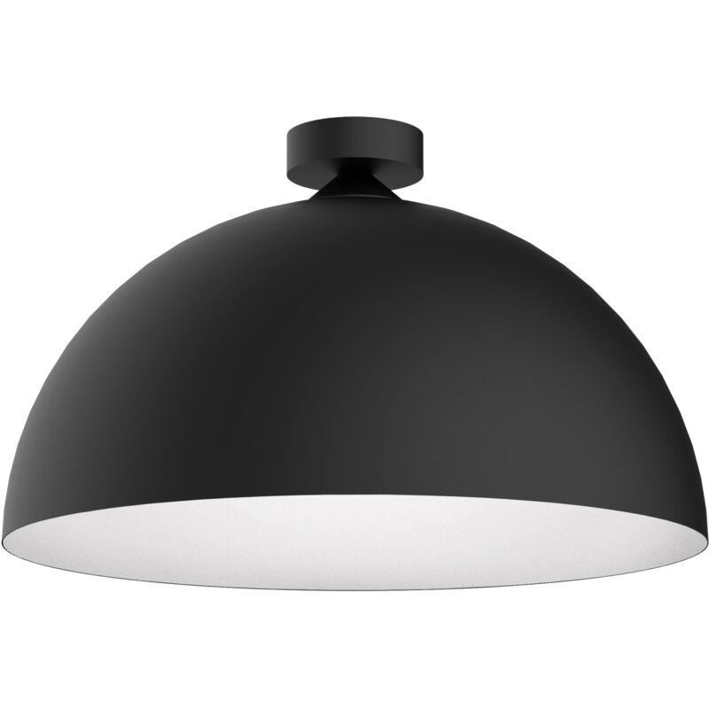 foto del prodotto cassis plafoniera, 1xe27, max 42w, metallo, nero opaco/bianco, d40cm - lumicom
